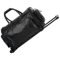 21" Genuine Leather Folding Trolley / Duffle Bag